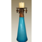 Medium Cone Glass Cross Candle Holder