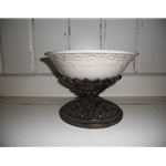 Cream Pedestal Bowl