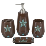 Turquoise Star Bathroom Set