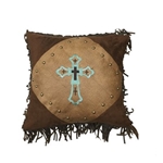 Turquoise Cross Pillow-3814