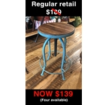 KA-9296 BARSTOOL-TURQUOISE