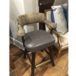 ML-22 BARSTOOL-CROCO STEEL BROWN