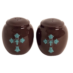 Turquoise Cross S&P Set