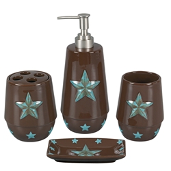 Turquoise Star Bathroom Set