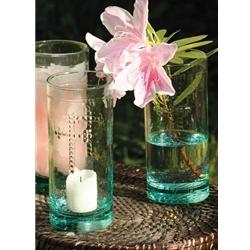 Cross Glass Candle Holder