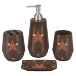 Brown Star Bathroom Set