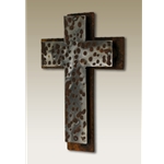 6"x9" Hammered Cross on Cross onPatina