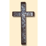 9"x18" Hammered Cross on Cross on Patina